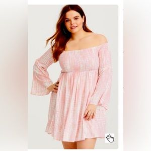 Mini Challis Off-Shoulder Skater Dress ~ NWT Size 2 Torrid